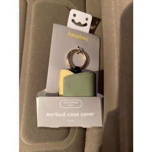 Heyday Apple AirPods Pro Leather Case with Clip - Green/Yellow/Blue